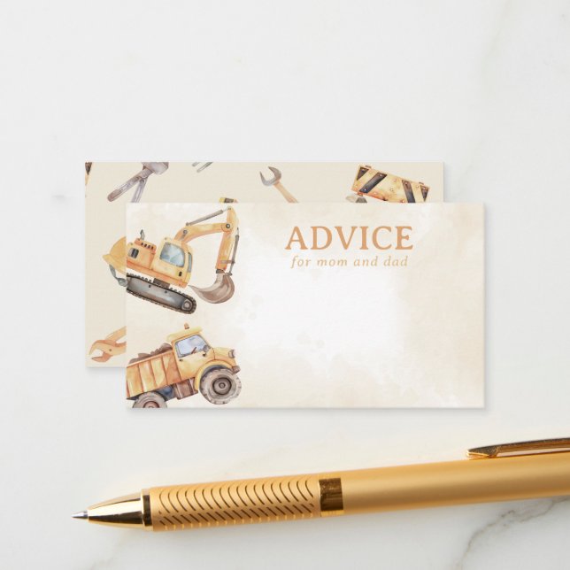 Construction Advice for Mum and Dad Enclosure Card (Front/Back In Situ)