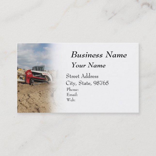 Construction and Contractor Business Card (Front)