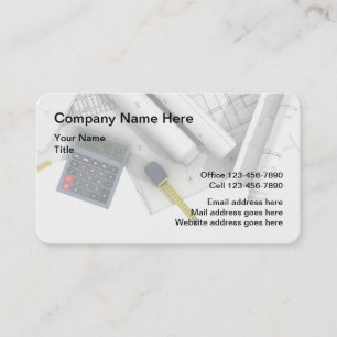Construction Architectural Planning Business Card