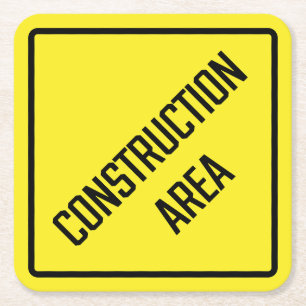Construction Area Paper Coaster