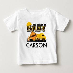 Construction Baby Brother Shirt Sibling Shirt