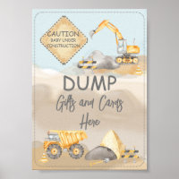 Construction Baby Shower Dump Gifts | Cards Here