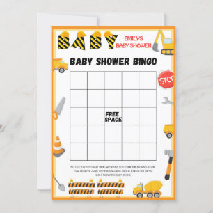 Construction Baby Shower Game - Editable Name - Invitation