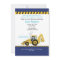 Construction Backhoe Baby Shower Invitation