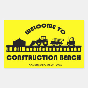 Construction Beach Sticker
