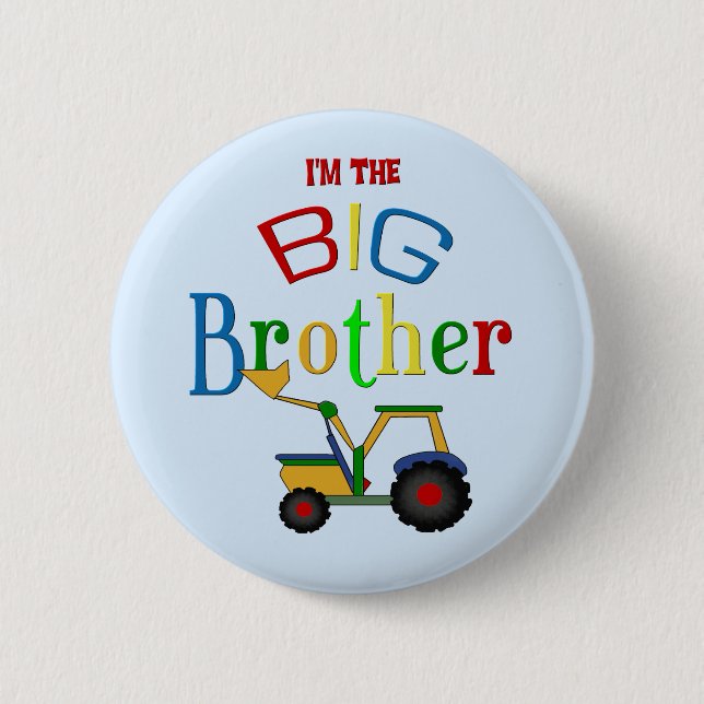 Construction Big Brother Gifts 6 Cm Round Badge (Front)