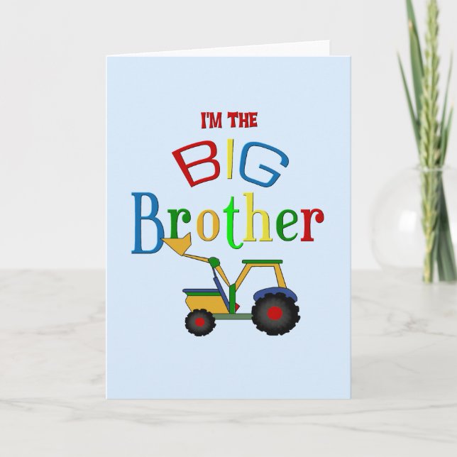 Construction Big Brother Gifts Card (Front)