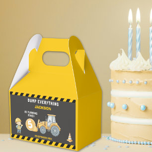 Construction Birthday 5th For boys   Truck Party  Favour Box