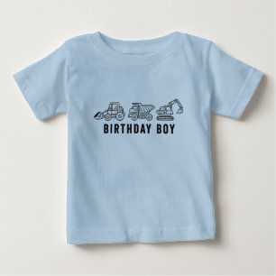 Construction Birthday Boy Shirt for Toddler Boys