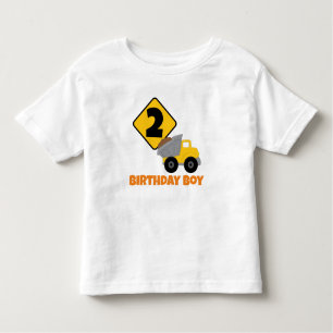 Construction Birthday Boy Toddler T-Shirt