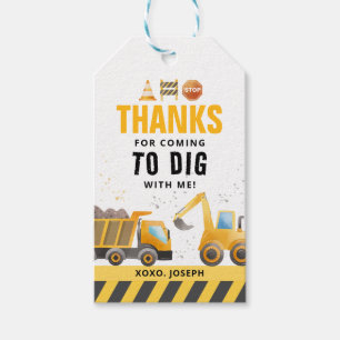 Construction Birthday Favor Tags