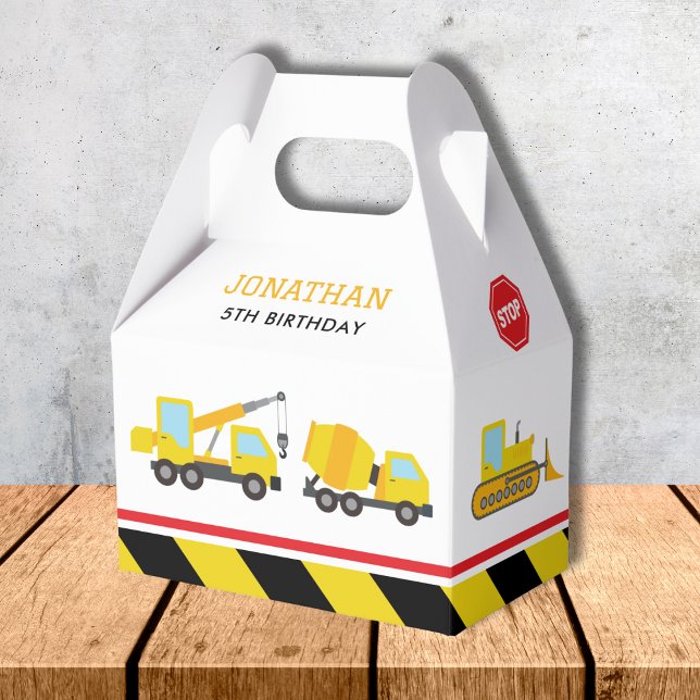 CONSTRUCTION birthday Favour Box (Creator Uploaded)