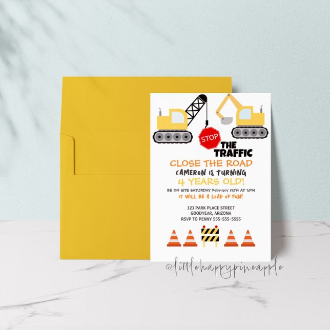 Construction Birthday Invitation (Creator Uploaded)