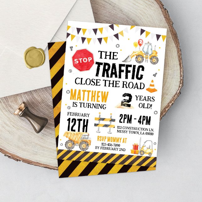 Construction Birthday Invitation Dump Truck Party (Creator Uploaded)