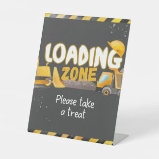 Construction Birthday - Loading Zone Pedestal Sign