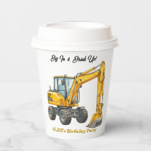 Construction Birthday Paper Cups Dig In & Drink Up