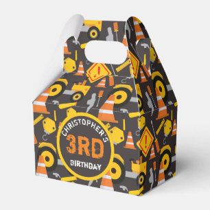 Construction Birthday Party Age Favour Box