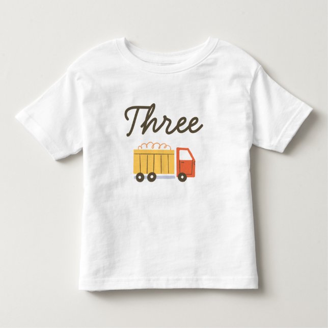 Construction Birthday Party Dump Truck Toddler T-s T-Shirt (Front)