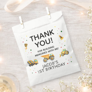 Construction Birthday Party Favour Dump Truck Bags