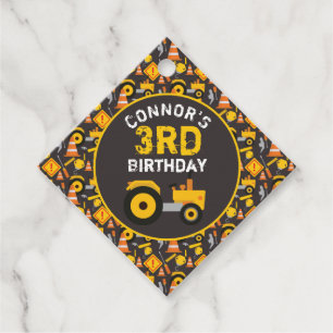 Construction Birthday Party Favour Tags