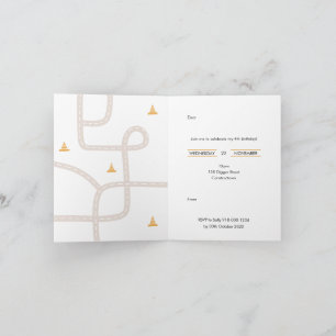 Construction Birthday Party Invitation