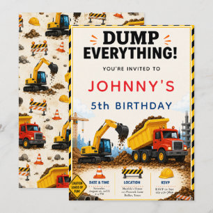 Construction Birthday Party Invitation