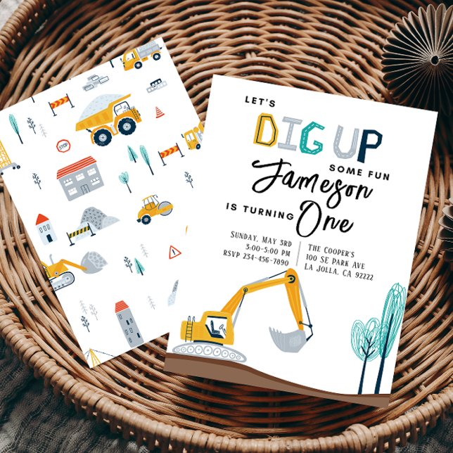 Construction Birthday Party Invitation (Creator Uploaded)