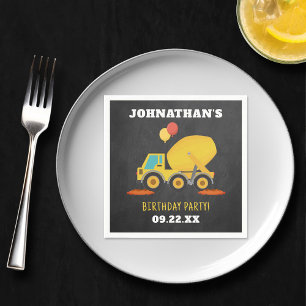 Construction Birthday Party Napkin