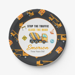 Construction Birthday Party Paper Plate