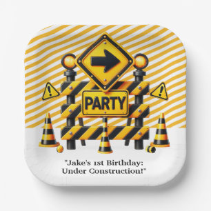 Construction Birthday Party  Paper Plate