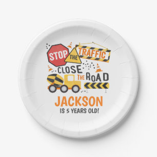 Construction Birthday Party Plate Dump Truck