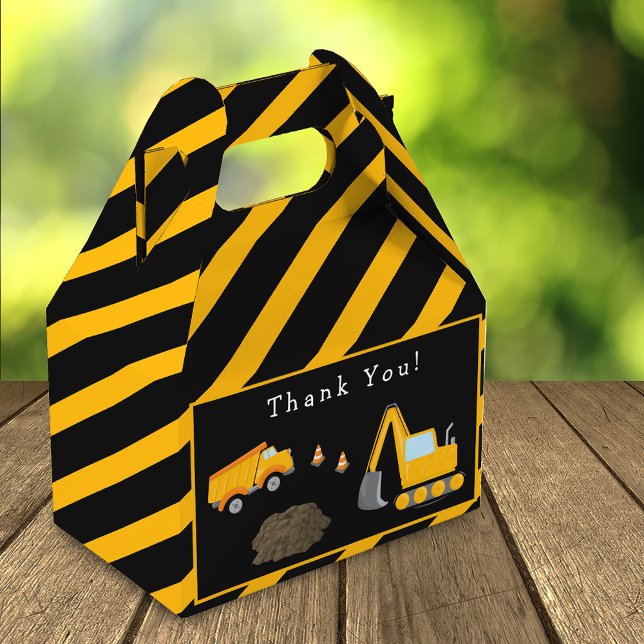 Construction Birthday Party Thank You Favour Box (Creator Uploaded)