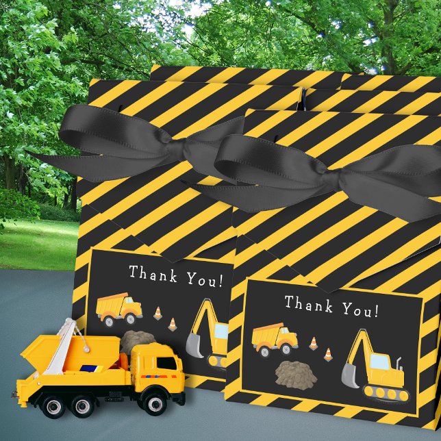 Construction Birthday Party Thank You Favour Box (Creator Uploaded)