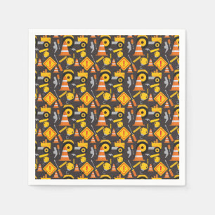 Construction Birthday Plain Party Napkins