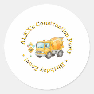 Construction Birthday Sticker Birthday Zone