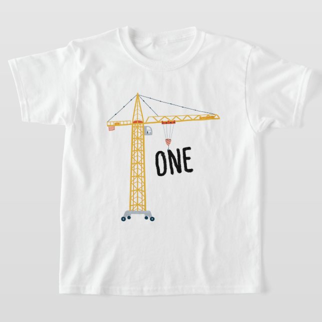 Construction Birthday T-Shirt (Laydown)