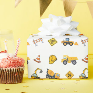 Construction Birthday Wrapping Paper