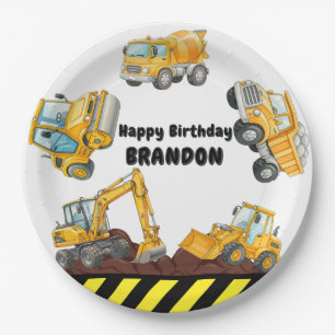 Construction Birthdayt Paper Plate