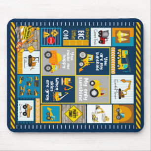 Construction Blanket, Construction Gifts Mouse Pad