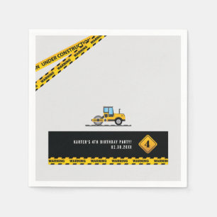 Construction Boys Baby Shower Birthday Party Paper Napkin