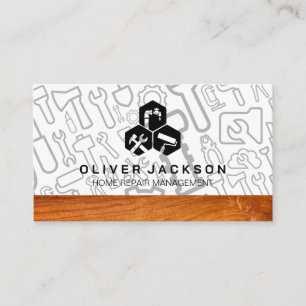 Construction Build   Contractor Tools Business Card