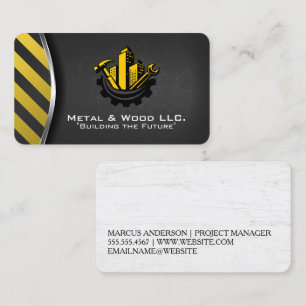 Construction Build Logo Properties Developer Business Card