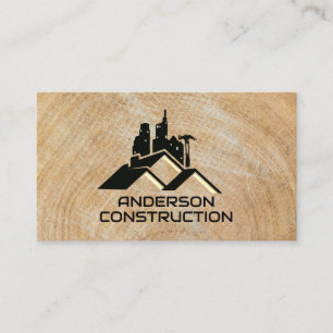 Construction Builder Blue Collar Developer Business Card