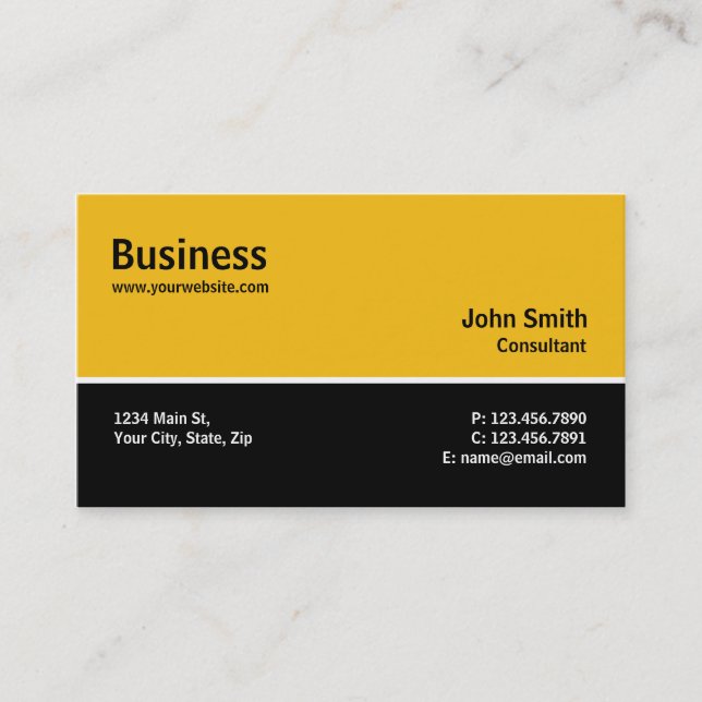 Construction Builder Contractor Mechanic Plain Business Card (Front)