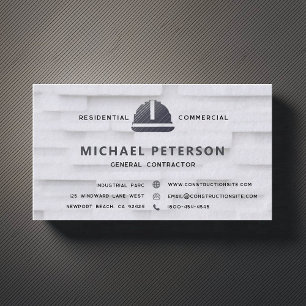 Construction Builder Developer White Brick Modern Business Card
