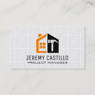 Construction Builder   General Contractor  Business Card