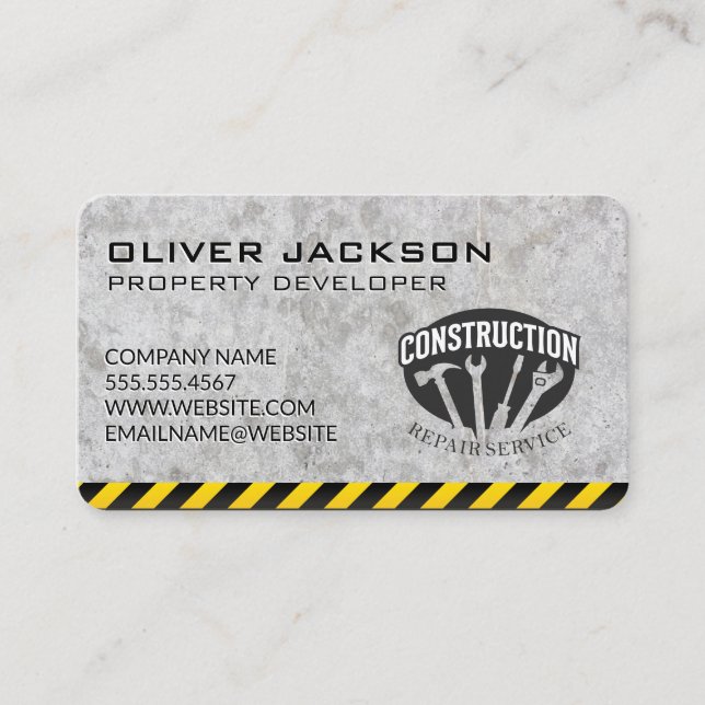 Construction | Builder | General Contractor Business Card (Front)