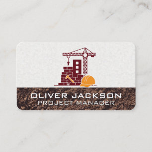 Construction Builder   General Contractor Business Card
