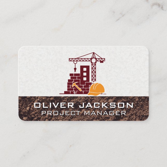 Construction Builder | General Contractor Business Card (Front)