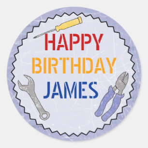 Construction/Builder Party Customisable Sticker 2